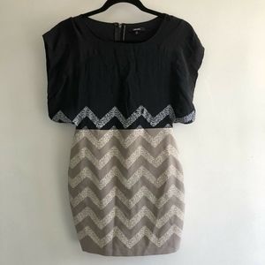 Funktional Anthropologie Chevron Black Brown Dress​